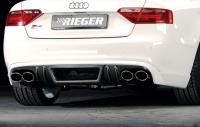 Накладка на бампер задний Audi A5 Sportback (8T) 2009-2011 для автомобилей со штатным глушителем слева и справа c пакетом S-Line в стиле Carbon-Optik