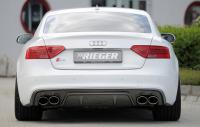 Диффузор заднего бампера Audi A5 Sportback (8T) 2012-2016 для автомобилей со штатным глушителем слева и справа c пакетом S-Line
