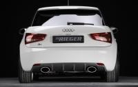 Накладка на бампер задний Audi A1 (8X) для автомобилей со спортивным глушителем слева и справа