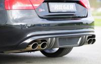 Диффузор заднего бампера Audi S5 Coupe (8T) 2008-2011 для автомобилей со сдвоенным глушителем слева и справа в стиле Carbon-Optik