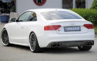 Диффузор заднего бампера Audi A5 Coupe (8T) 2012-2016 для автомобилей со штатным глушителем слева и справа c пакетом S-Line