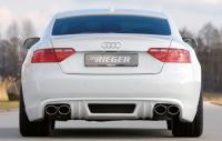 Накладка на бампер задний Audi A5 Sportback (8T) 2009-2011 для автомобилей со сдвоенным глушителем слева без пакета S-Line