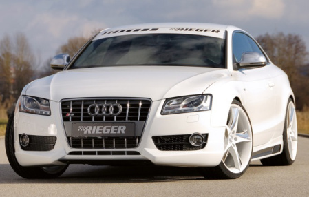 Накладка на бампер передний Audi A5 Coupe (8T) 2008-2011, A5 Sportback (8T) 2009-2011 для автомобилей без пакета S-Line