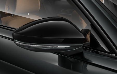 Накладки на зеркала Audi A8/S8 (4N) черного цвета без Audi side assist