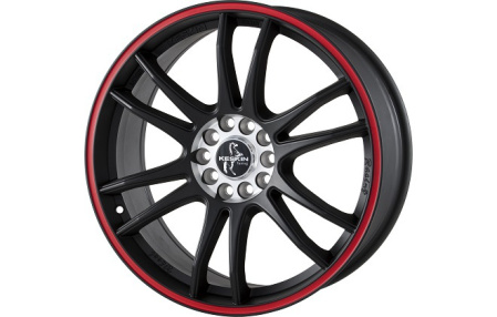 Диск литой R19 Keskin KT12 Racing Matt black polished red steel lip