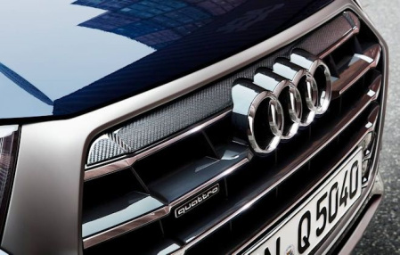 Вставка в решетку радиатора Audi Q5 (8Y) карбоновая
