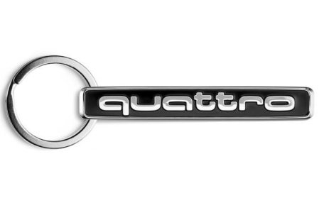 Брелок для ключей Audi Quattro серебристый/черный
