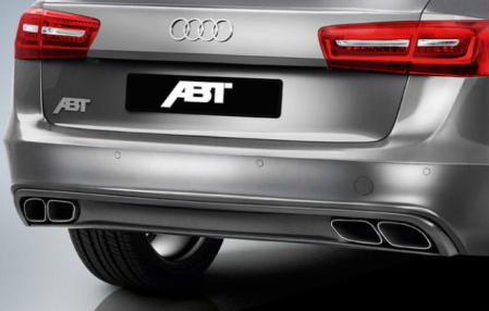 Накладка на бампер задний Audi A6 Sedan (4G/C7) 2011-2014, A6 Avant (4G/C7) 2011-2014 кроме автомобилей с двигателем 3,0 TDI Biturbo в комплекте с насадками глушителя