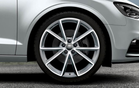 Диск литой R19 VAG дизайн 5 V-образных спиц titanium для Audi S3 (8V), S3 Sportback (8V), A3/S3 Sedan (8V) 2014-2016