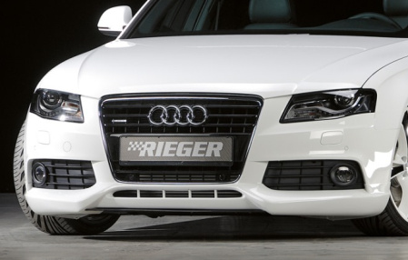 Накладка на бампер передний Audi A4 Sedan (8K/B8) 2008-2011, A4 Avant (8K/B8) 2009-2011 без пакета S-Line