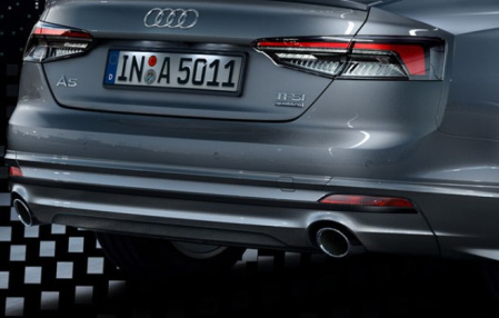 Накладка на бампер задний Audi A5 (T5/B9) 2017-н.в.