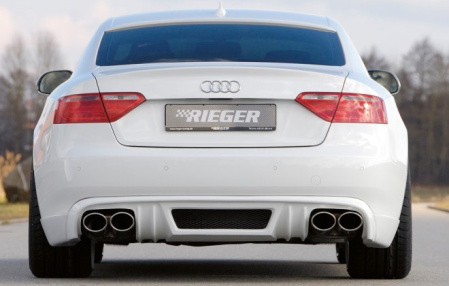 Накладка на бампер задний Audi A5 Coupe (8T) 2008-2011 для автомобилей со спортивным глушителем слева и справа без пакета S-Line