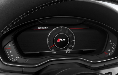 Опция режима S5 на приборной панели Virtual Cockpit для Audi A5 (T5/B9)