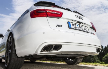 Бампер задний Audi A6/S6 Sedan (4G/C7) 2011-2014 в комплекте с глушителем