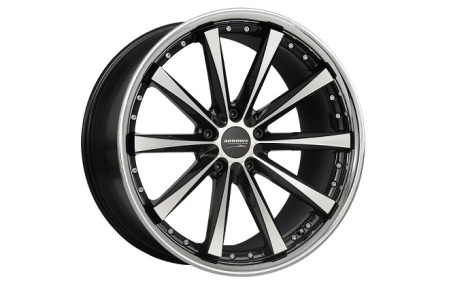 Диск литой R19 Corniche Arrows Higloss-Black-Polished/Inox Lip 8,5х19