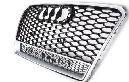Решетка радиатора Audi A7/S7/RS7 Sportback (4G) 2011-2014 из модификации RS7 aluminium matt с надписью Quattro