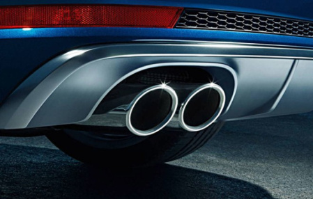 Насадки на глушитель Audi A4 (8W/B9), A5 (T5/B9) кроме автомобилей с двигателем 1,4 TFSI, 2,0 TDI хромированные