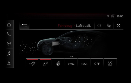 Дооснащение системой ионизации и ароматизации салона для Audi A8/S8 (4N)