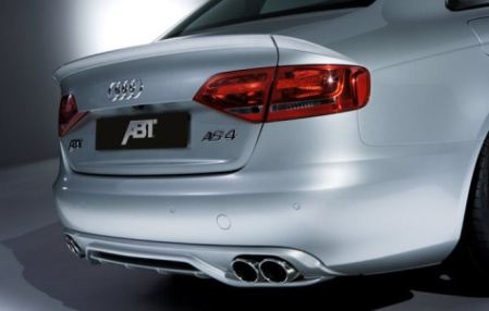 Накладка на бампер задний Audi A4 Sedan (8K/B8) 2008-2011, A4 Avant (8K/B8) 2009-2011 в комплекте с глушителем для автомобилей с двигателем 1,8 TFSI, 2.0 TDI