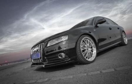 Накладка на бампер передний Audi A4 Sedan (8K/B8) 2008-2011, A4 Avant (8K/B8) 2009-2011 для автомобилей c пакетом S-Line