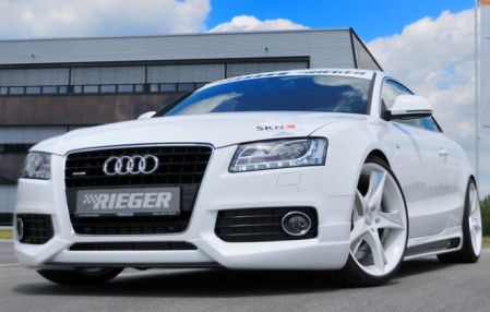 Накладка на бампер передний Audi A5*A5/S5 Coupe (8T) 2008-2011, A5*A5/S5 Sportback (8T) 2009-2011 для автомобилей с пакетом S-Line